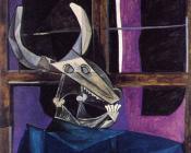 有公牛头骨的静物 - 巴勃罗·毕加索